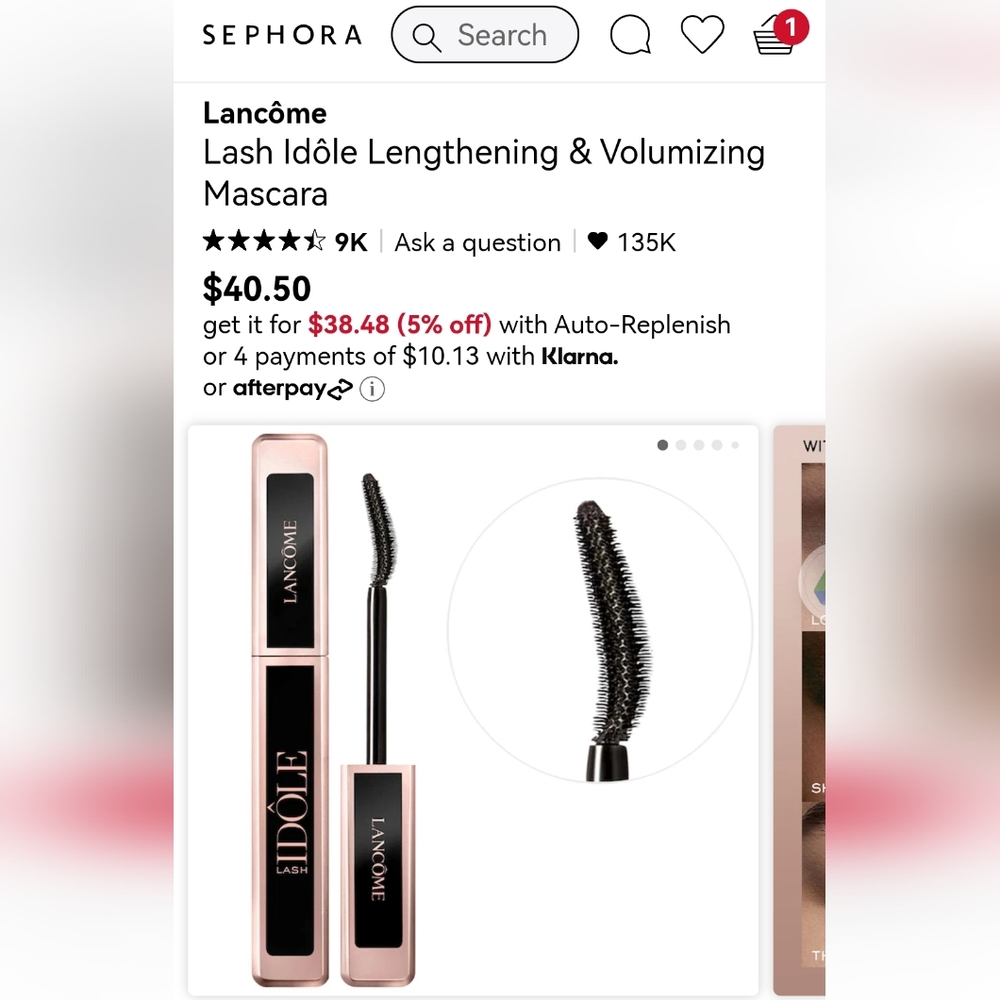 Lancome Idole mascara full size-black - Picture 3 of 3